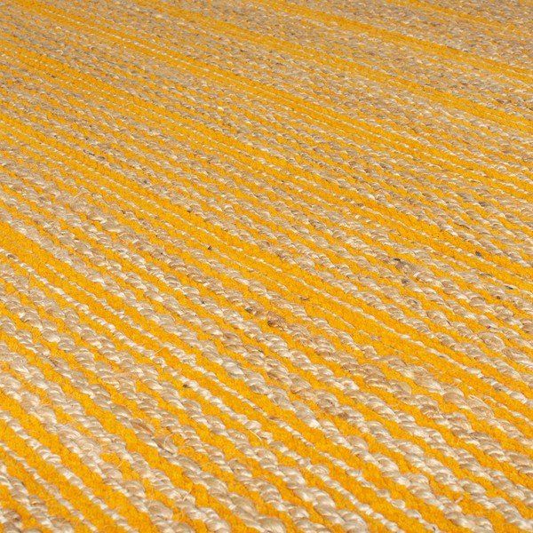 Tappeto giallo in iuta tessuto a mano 160x230 cm Equinox – Flair Rugs-image-2