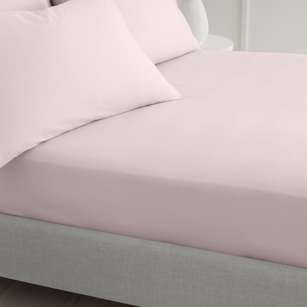 Lenzuolo con angoli rosa in percalle di cotone 185x200 cm Cotton Percale – Bianca-image-2