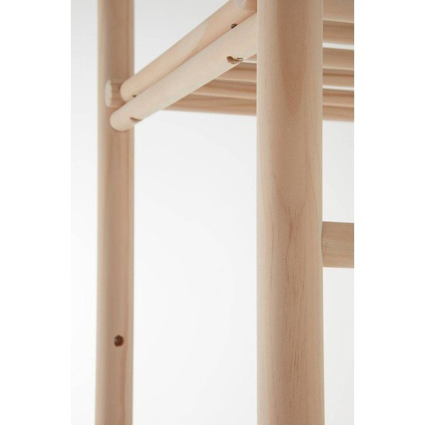 Set di mobili da ingresso colore naturale chiaro in pino massiccio 100x200x40 cm Woodley – Jotex-image-4