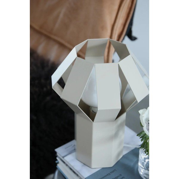 Lampada da tavolo beige in metallo con paralume in metallo (altezza totale 27 cm) Octa – Markslöjd-image-2