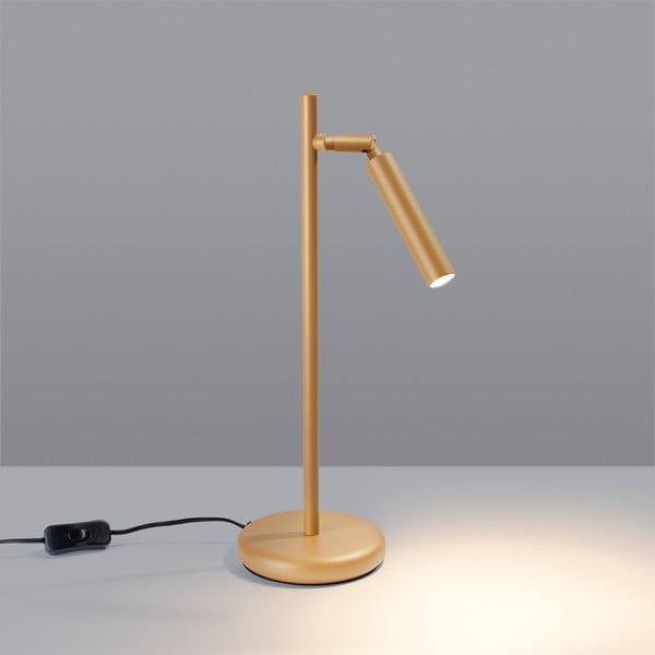 Lampada da tavolo dorata (altezza totale 43 cm) Fideus – Sollux-image-1