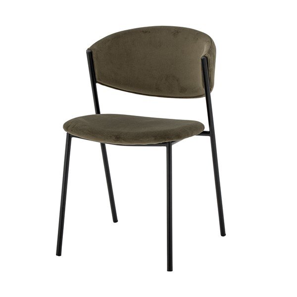 Sedie da pranzo in set color kaki imbottito impilabili 2 pz Marlo – Bloomingville