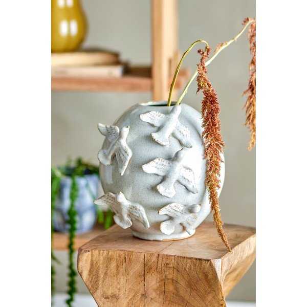 Vaso in gres crema (altezza 25 cm) Abira - Bloomingville-image-1