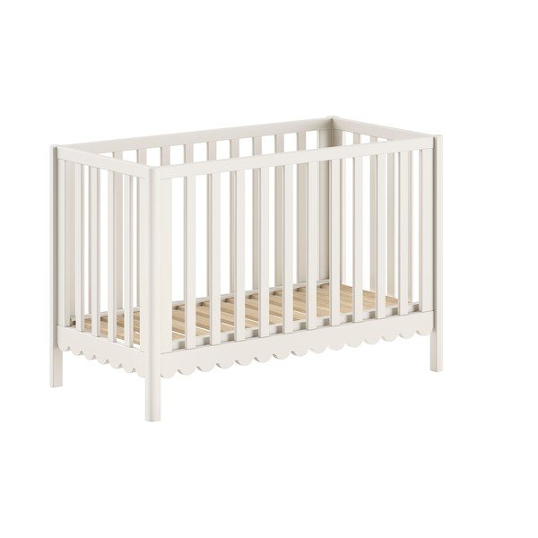 Lettino beige in pino massiccio con altezza regolabile 60x120 cm Swingo – Vipack