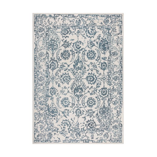 Tappeto in lana bianco/blu 200x290 cm Yasmin - Flair Rugs