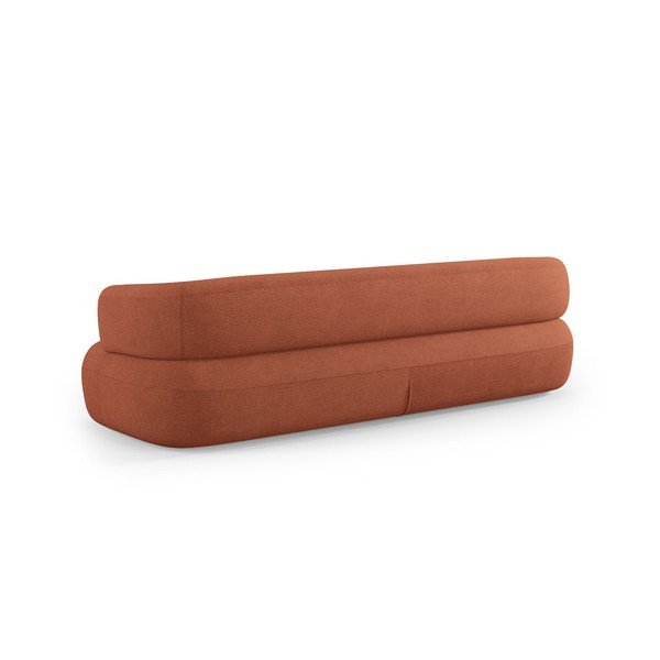 Divano color terracotta con rivestimento in bouclé 200 cm Jenny – Micadoni -image-4
