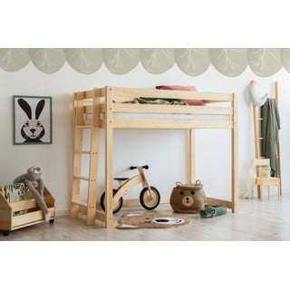 Letto rialzato per bambini in legno di pino 70x160 cm CLPBA - Adeko