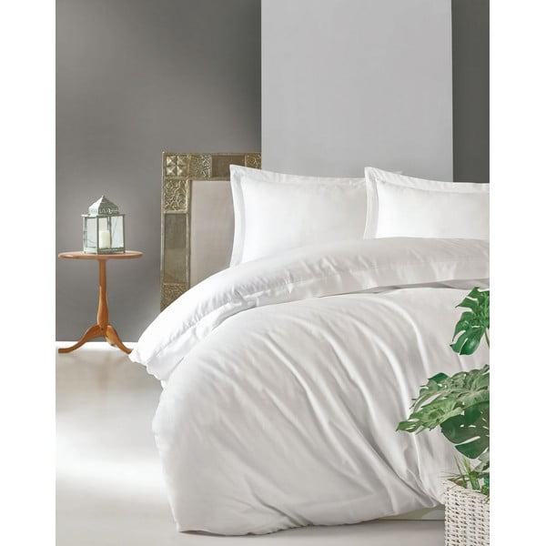 Biancheria da letto in cotone sateen bianco Cotton Box , 200 x 200 cm Elegant - Mijolnir