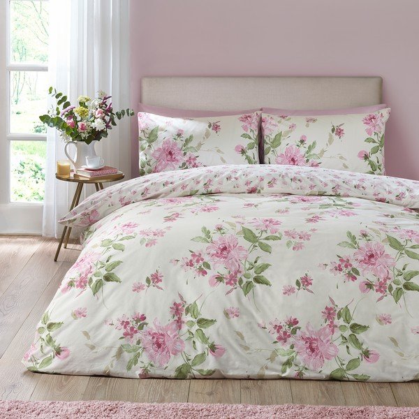 Set copripiumino e federa per letto singolo 135x200 cm Avebury Floral – Catherine Lansfield-image-1