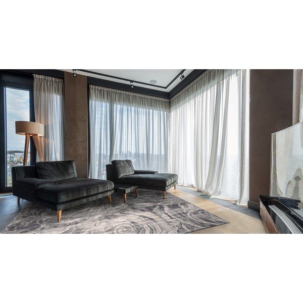 Tappeto in lana grigio 160x240 cm Ros - Agnella-image-1