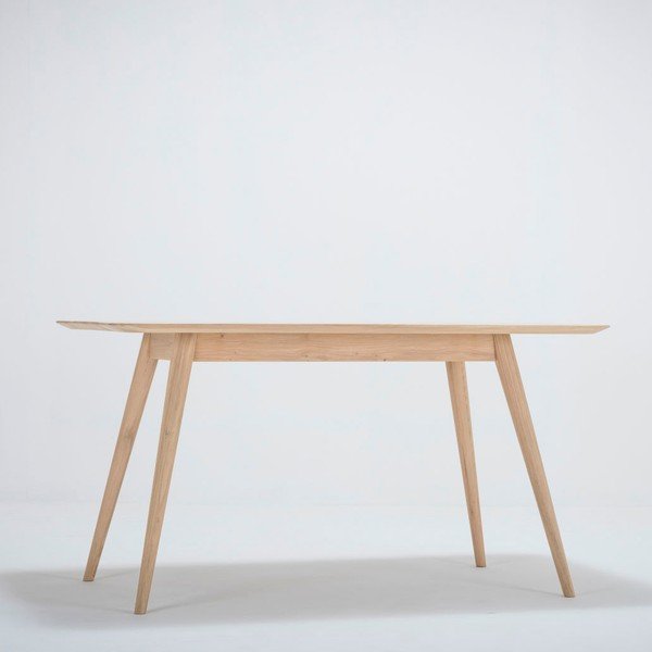 Tavolo da pranzo in legno di quercia, 140 x 90 cm Stafa - Gazzda-image-2