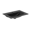 Lavabo nero opaco in ceramica 64x46 cm Silk Black - Ideal Standard