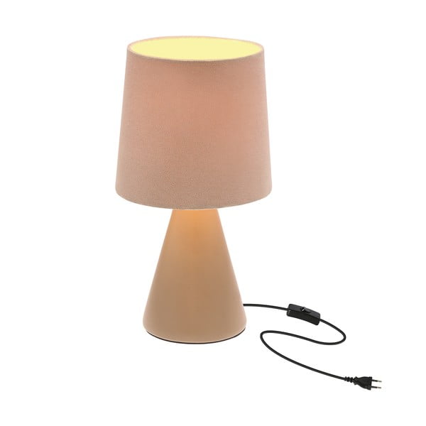 Lampada da tavolo beige con paralume in tessuto (altezza totale 24,5 cm) Satti – Candellux Lighting-image-2