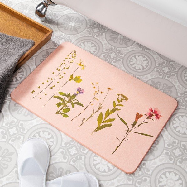 Tappetino da bagno rosa 39x60 cm - Artsy Doormats-image-1