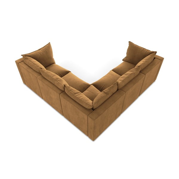 Divano angolare color terracotta Manao – Makamii-image-3