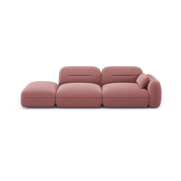 Poltrona lounge in velluto rosa (angolo destro) Audrey - Interieurs 86