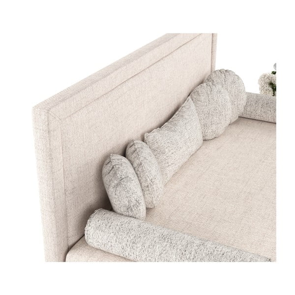 Letto singolo imbottito beige 80x200 cm Scala - Maison de Rêve-image-1