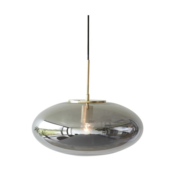 Lampadario dimmerabile grigio con paralume in vetro ø 40 cm Reflect - Hübsch