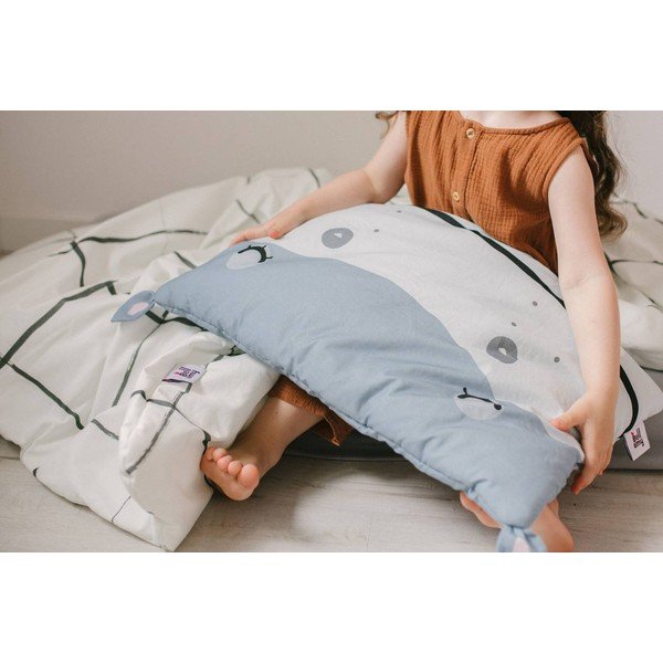 Coperta e cuscino in cotone per lettino 200x140 cm Hippo - BELLAMY-image-4