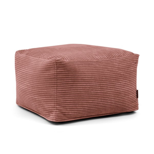 Puof a sacco color mattone con rivestimento in velluto a coste Softbox MooG – SLOWDOWN