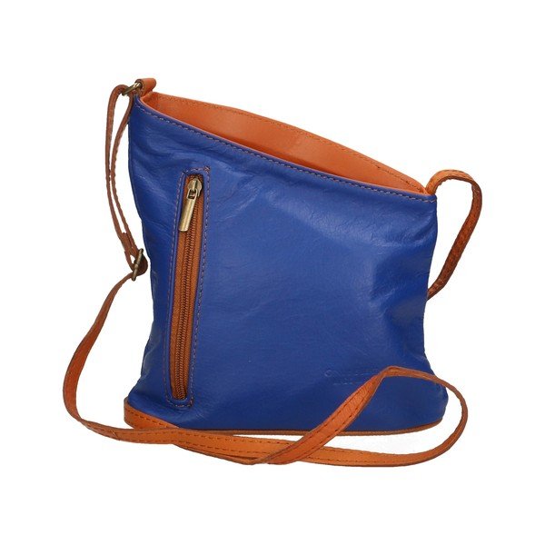 Borsa in pelle blu-marrone Garturo - Chicca Borse