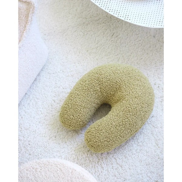 Cuscino per divano da bambini verde con rivestimento in bouclé U – Wigiwama-image-4