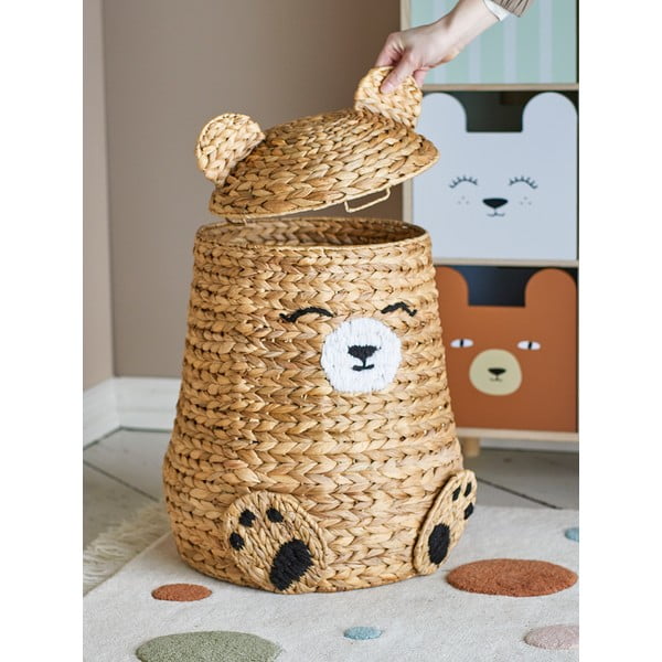 Cesto per bambini in giacinto d'acqua di colore naturale ø 40x57 cm Timone - Bloomingville Mini-image-2