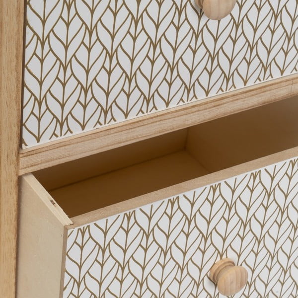Cassettiera alta in legno massiccio di pavlovnia in colore naturale 34x78 cm - Casa Selección-image-1