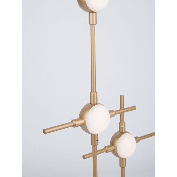 Lampada da tavolo LED dorata in metallo con paralume in vetro acrilico (altezza totale 52 cm) Atomo – Nova Luce-image-3