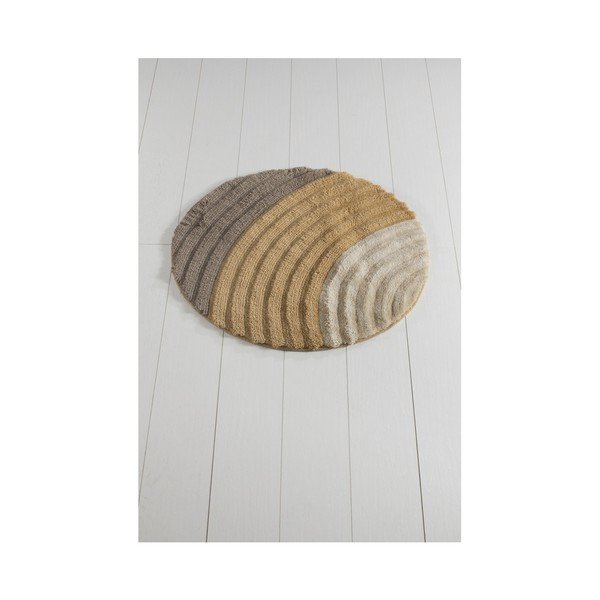Tappeto da bagno marrone Well Cap, ⌀ 90 cm - Foutastic