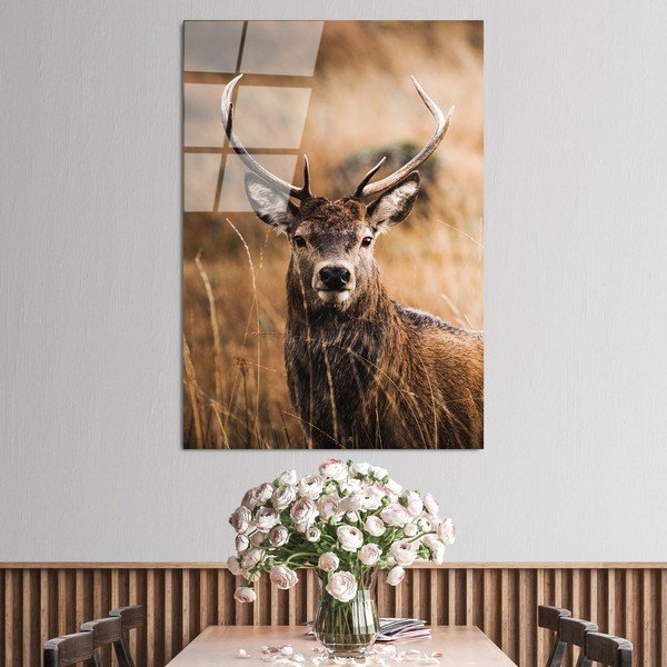 Pittura su vetro 70x100 cm Deer - Wallity-image-1
