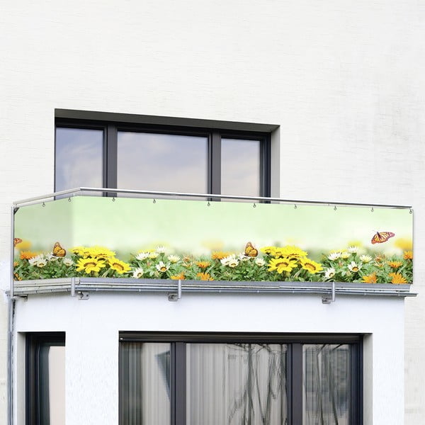 Schermo da balcone in plastica giallo-verde 500x85 cm Butterfly - Maximex-image-1