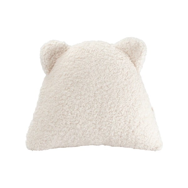 Cuscino per divano da bambini color crema con rivestimento in bouclé Bear – Wigiwama