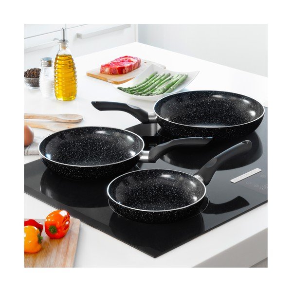 Set di 3 teglie nere Pietra - InnovaGoods-image-1