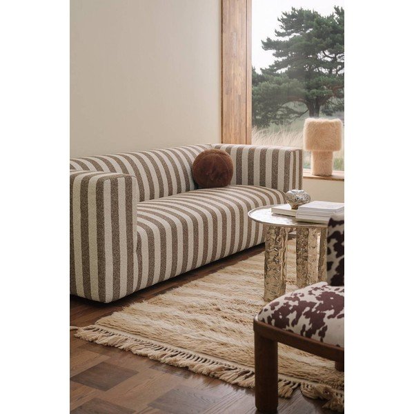 Divano marrone/color crema con rivestimento in ciniglia 220 cm Lisa – Ellos Home-image-1