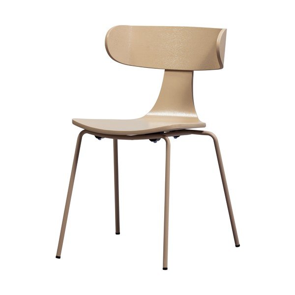 Sedia da pranzo di colore naturale con effetto frassino impilabile Form – WOOOD-image-3