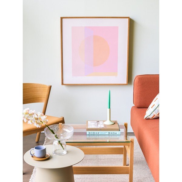 Tavolino da salotto di colore naturale con piano in vetro 52x66 cm Ledge – Hübsch-image-4