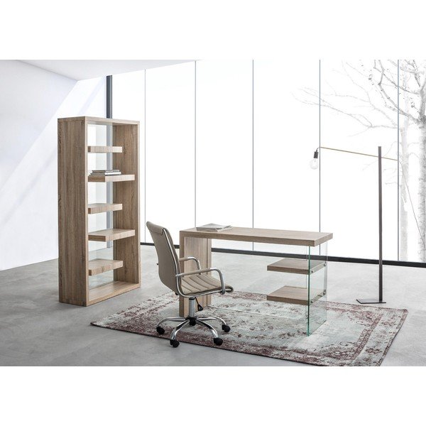 Sedia da ufficio grigio tortora in similpelle Perth – Yes Everyday-image-1
