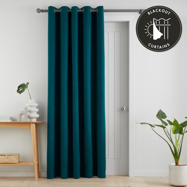 Tenda oscurante turchese per porta 117x213 cm Wilson - Catherine Lansfield-image-4