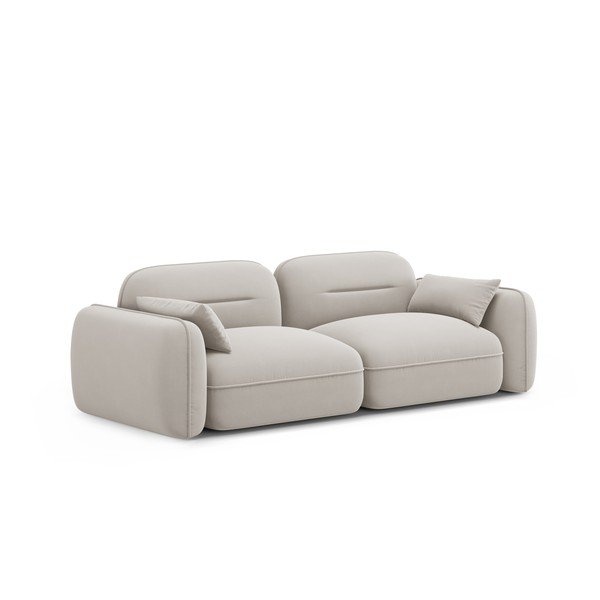 Divano in velluto crema 230 cm Audrey - Interieurs 86-image-2