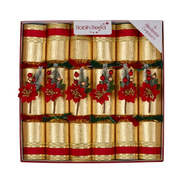 Set di cracker natalizi 6 pz Poinsettia – Robin Reed