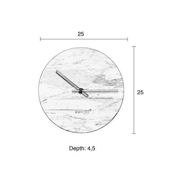 Orologio da parete a tempo in marmo verde - Zuiver-image-1