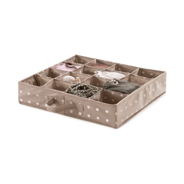 Organizzatore per cassetti beige con 16 scomparti Dots Rivoli - Compactor