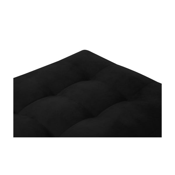 Poggiapiedi in velluto nero Santo - Milo Casa-image-4