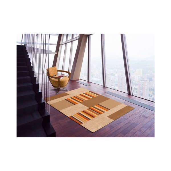 Tappeto marrone e beige Boras Beige, 57 x 110 cm - Universal-image-2