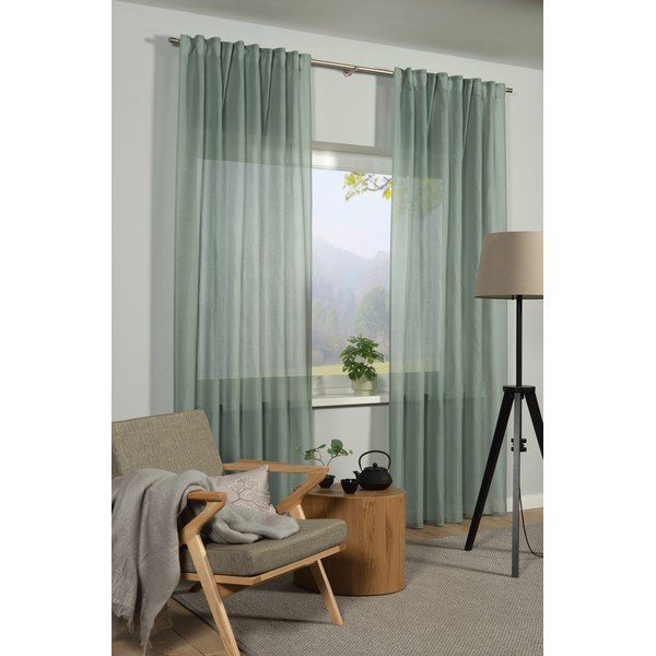 Tenda sottile verde 135x245 cm Zen Silence – Gardinia-image-1