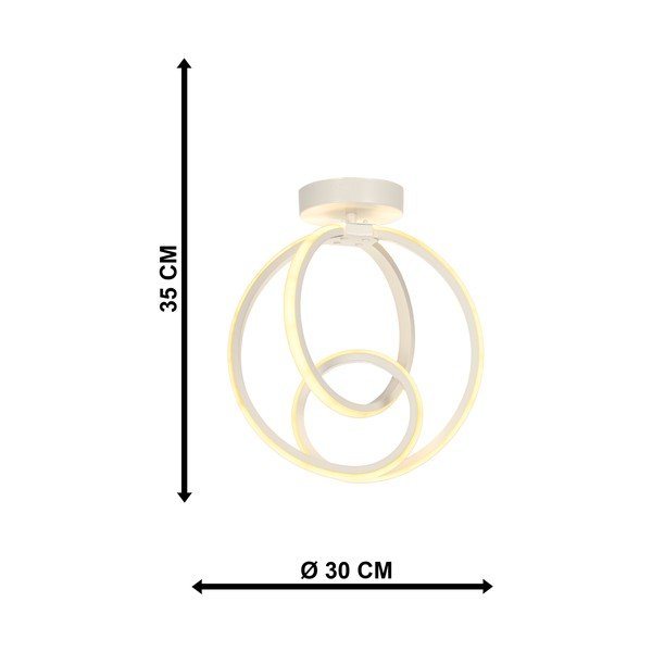 Plafoniera LED bianca in metallo Neo – Squid Lighting-image-4