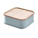 Scatola grigia con coperchio in legno di paulownia , 21,3 x 21,3 cm Eco - iDesign