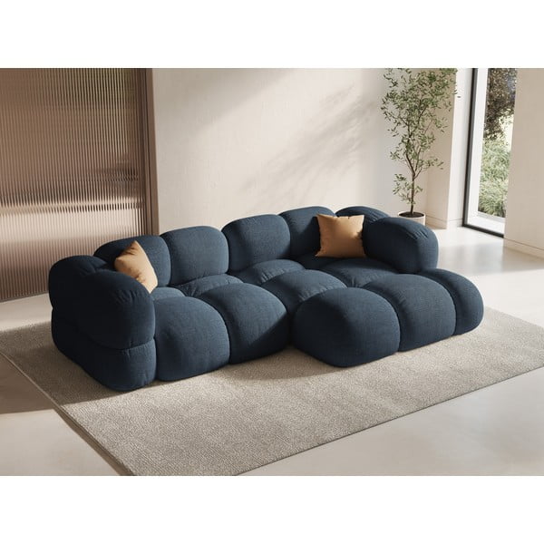 Divano angolare blu scuro (con penisola a destra/con chaise lounge) Loretto – Cosmopolitan Design-image-1