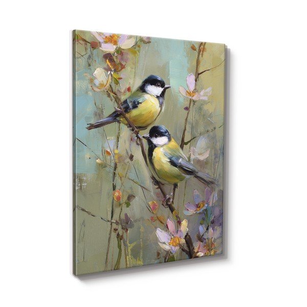 Dipinto stampato con cornice inclusa 60x80 cm Parus Pair – Styler-image-4